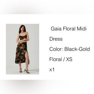 ASTR Gaia floral midi dress